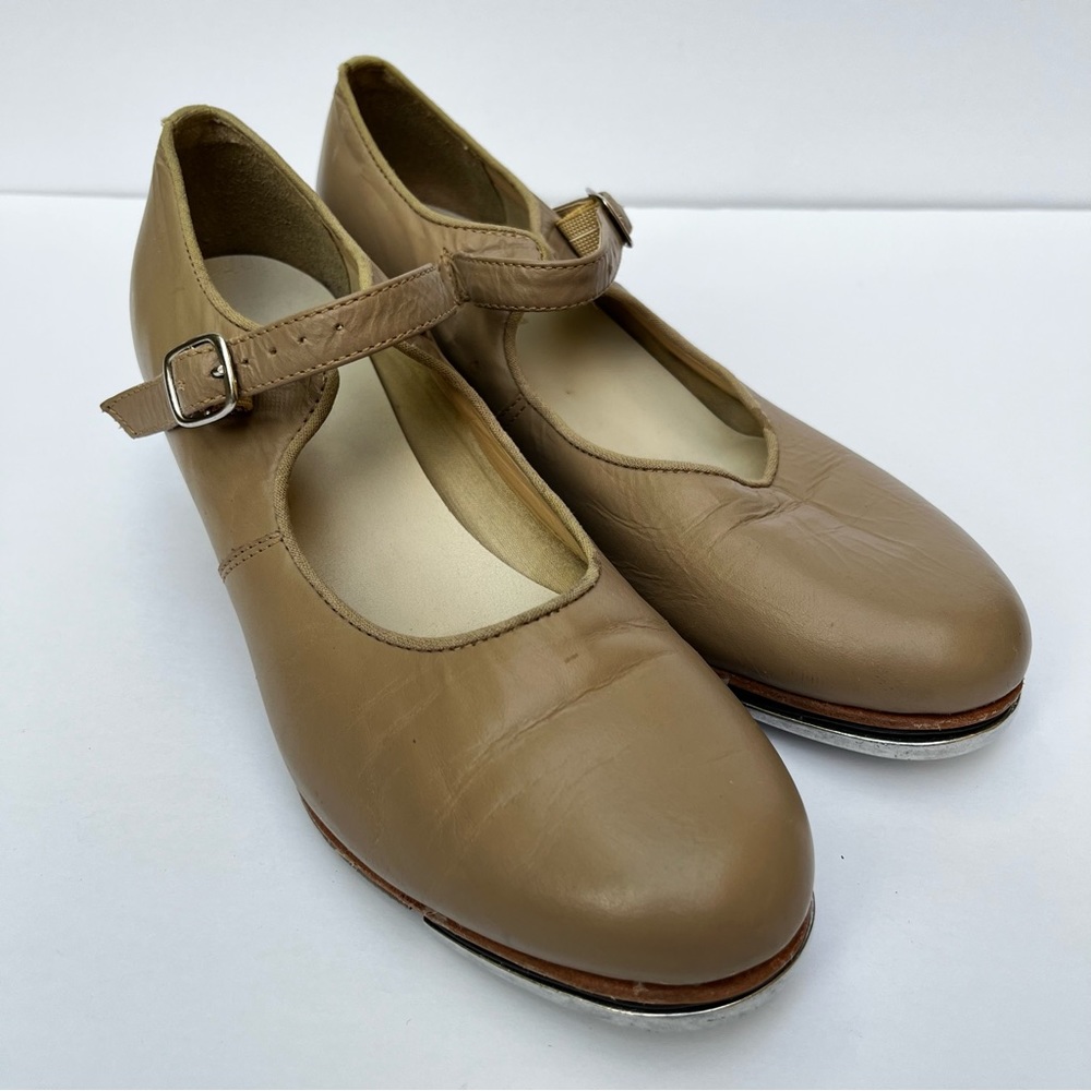 So Danca Character Mary Jane Style Tan 1.5” Heeled Tap Shoes Ladies 7 - FIT 6